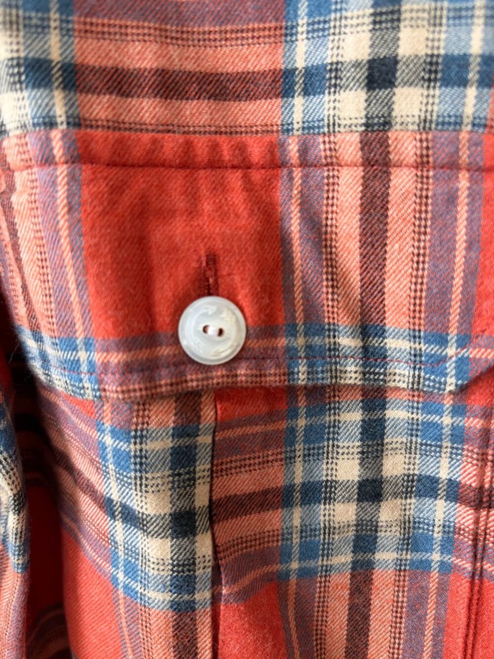 Drake's Red Plaid Flannel Shirt Size M